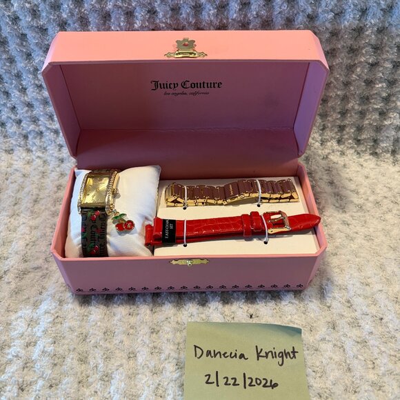 Juicy Couture 3-in-1 Watch Gift Set | Cherry & Gold Edition main image 4